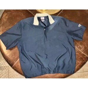 Callaway Jacket Mens XL Navy Blue Golf X Series 1/2 Zip Short Sleeve Windbreaker